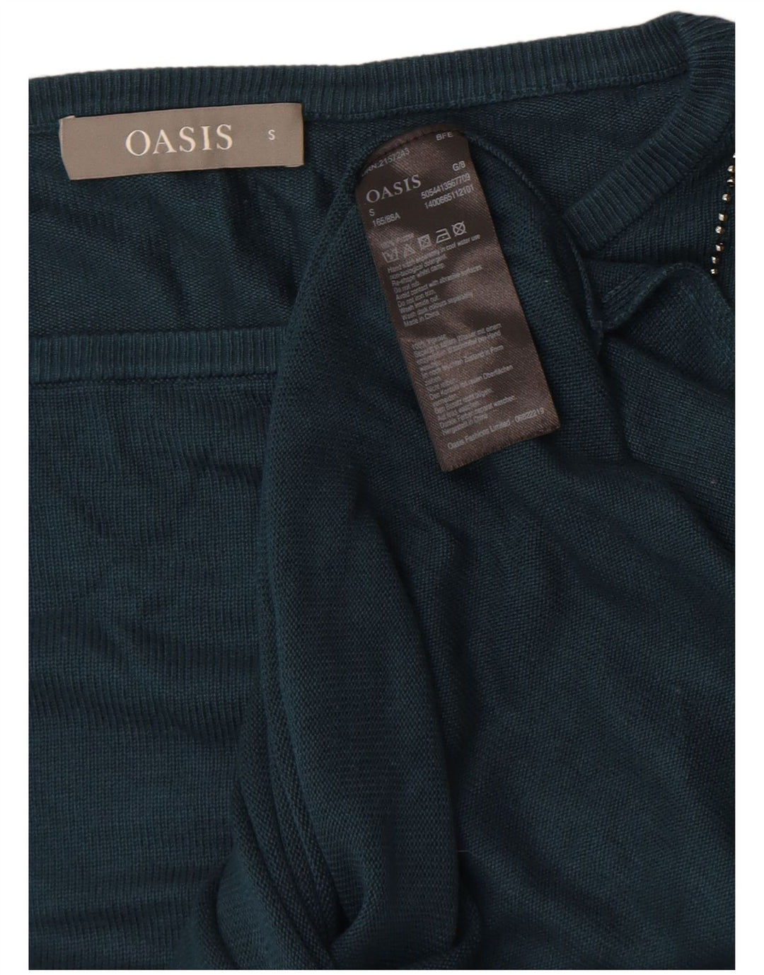 Oasis Damen-Pullover, übergroß, U-Boot-Ausschnitt, Gr. 10, Größe S, blaue Viskose