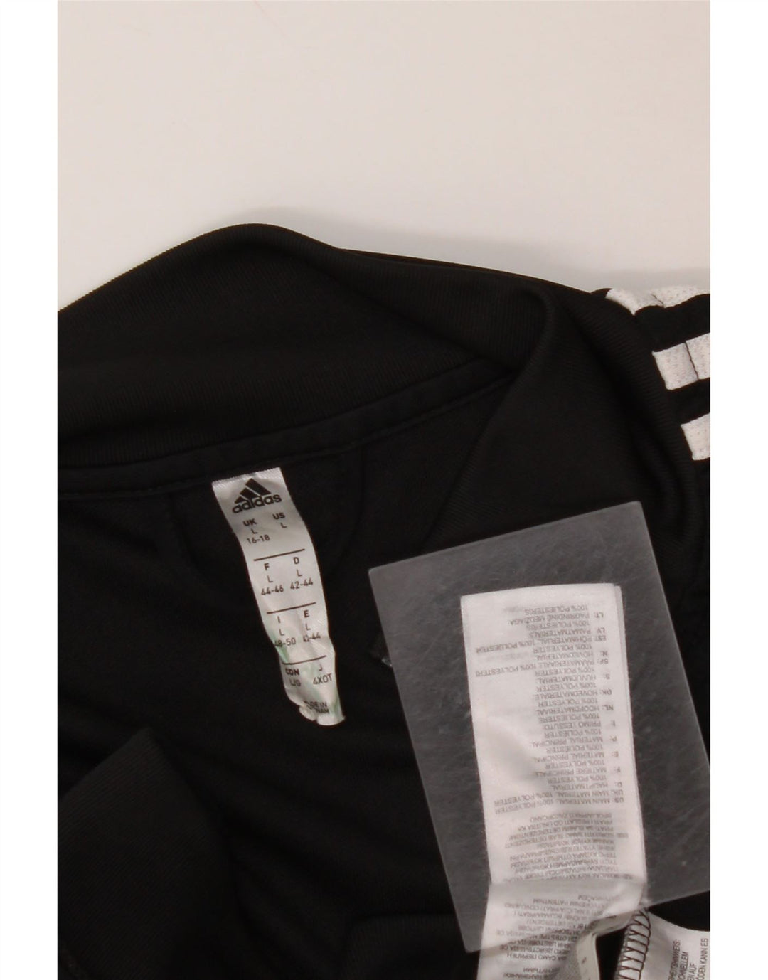 ADIDAS Damen Climalite Trainingsanzug Top Jacke UK 16/18 Large Schwarz