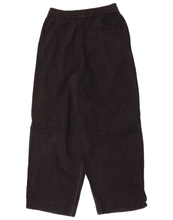 Cos Herren-Hose mit hoher Taille und weitem Bein, XS, W28, L27, schwarzes Leinen