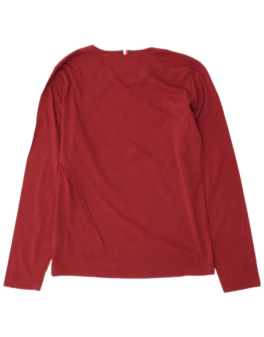 Tommy Hilfiger Herren Grafik-Oberteil, langärmelig, groß, Burgunderrot, Baumwolle