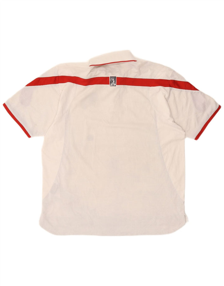 LOTTO Mens Polo Shirt Large White Colourblock Polyester