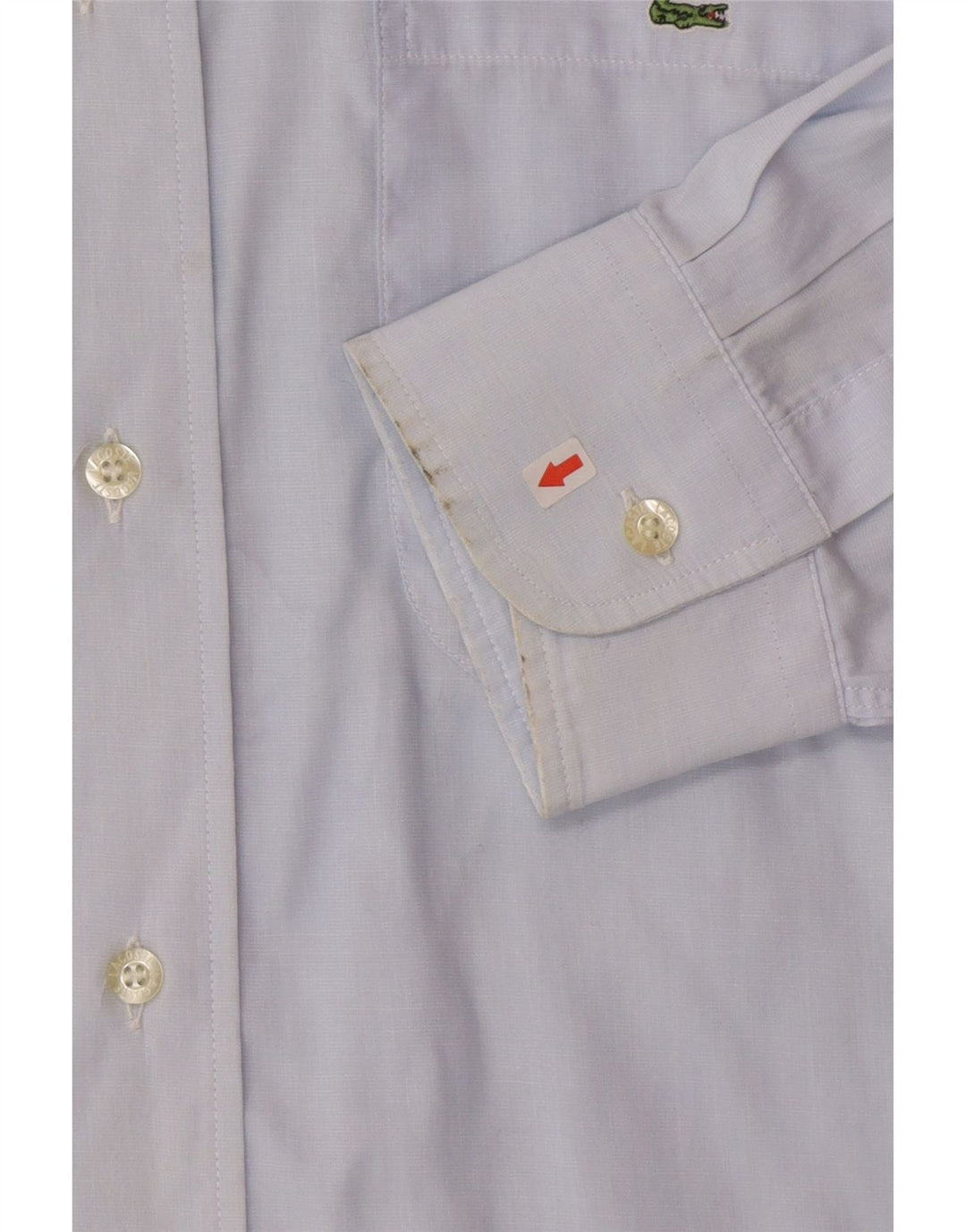 Lacoste Herrenhemd Größe 42 Große blaue Baumwolle