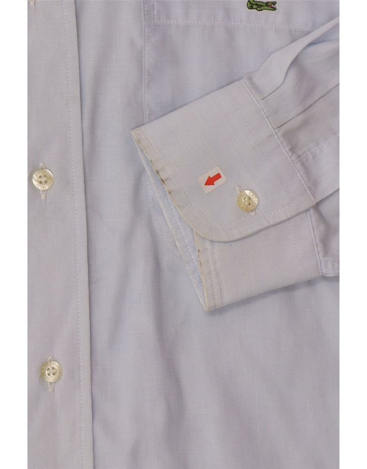 Lacoste Herrenhemd Größe 42 Große blaue Baumwolle