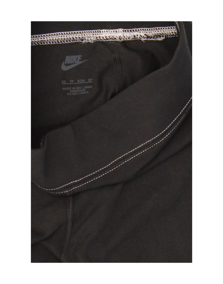 Nike Damen Graphic Leggings UK 4 XS Schwarz