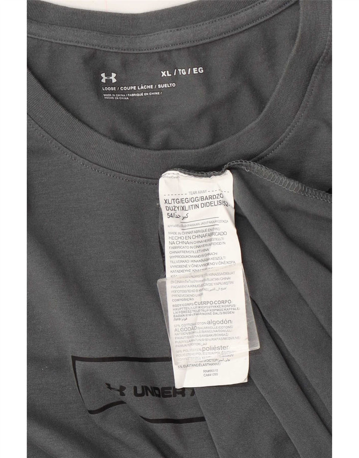 Under Armour Herren-Oberteil mit langen Ärmeln, XL, Grau, Colourblock-Baumwolle