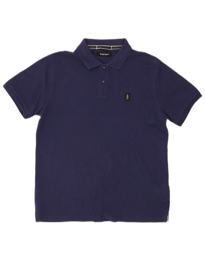 Refrigue Herren-Poloshirt, klein, marineblau, Baumwolle