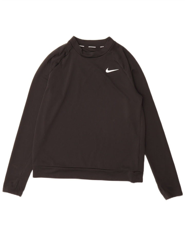 Nike Herren Dri Fit Top Langarm Small Schwarz Polyester
