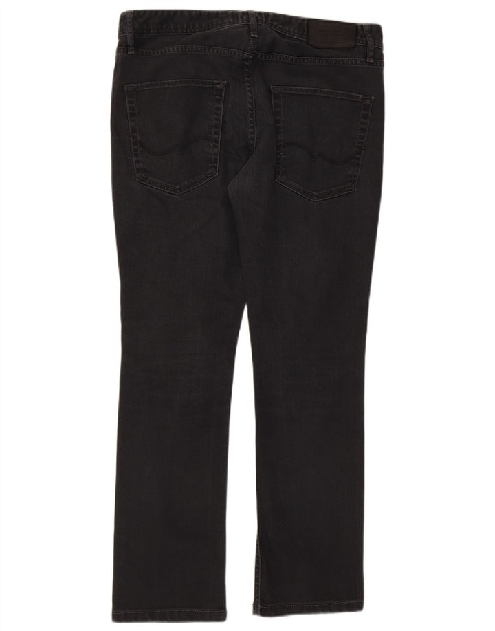 JACK & JONES Womens Slim Jeans W34 L28 Black Cotton