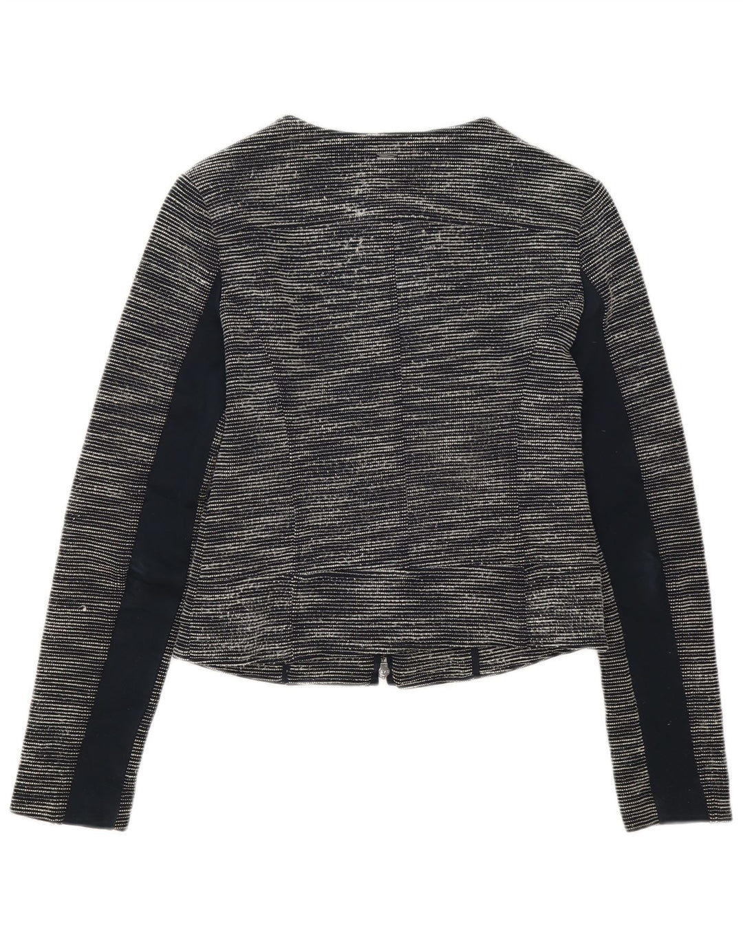 Armani Jeans Damen-Blazer mit durchgehendem Reißverschluss, IT 42, mittelschwarz gefleckt