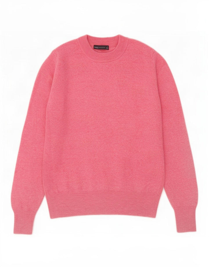 Marks & Spencer Damen-Pullover mit Rundhalsausschnitt, Gr. 12, Mittelrosa