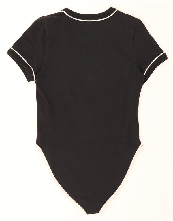 Nike Womens Graphic Bodysuit UK 12 Mittelschwarze Baumwolle