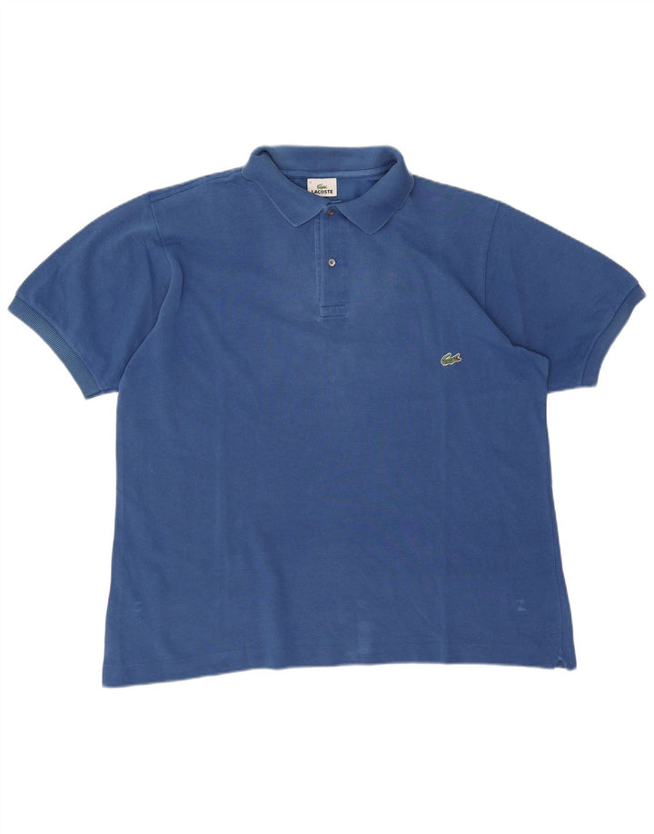 Lacoste Herren-Poloshirt, Größe 6 XL, blaue Baumwolle