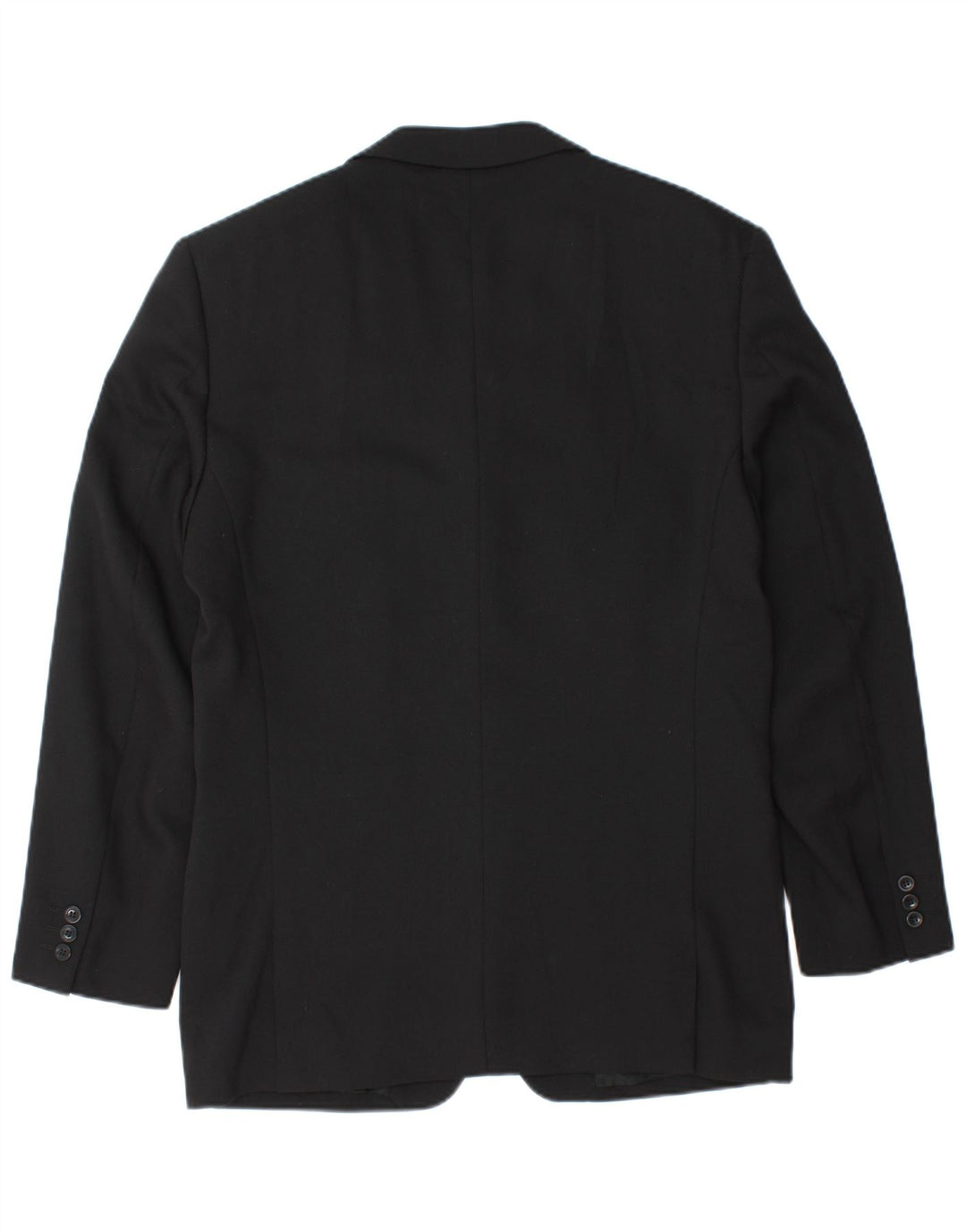 Versace Herren-Blazer mit 3 Knöpfen, IT 48, mittelschwarze Wolle