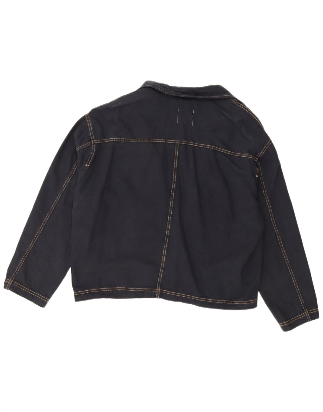 Zara Damen Übergroße 1-Knopf-Denim-Blazer-Jacke, UK 14, mittleres Marineblau