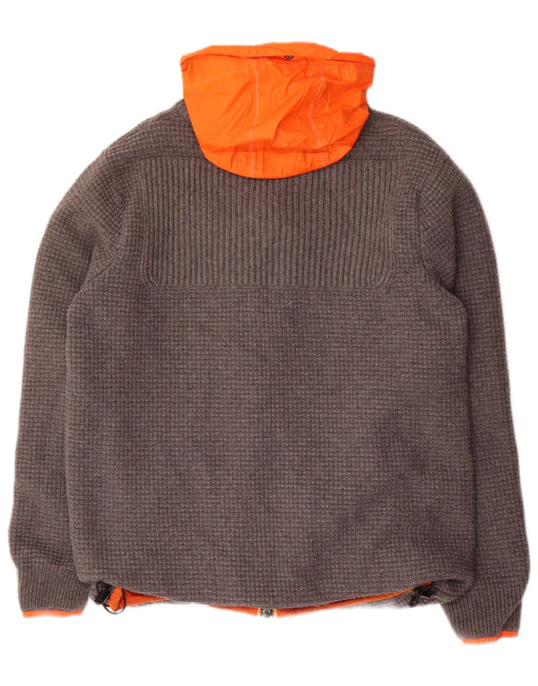 K-WAY Herren Kapuzen-Wendejacke UK 36 Small Grau Polyamid