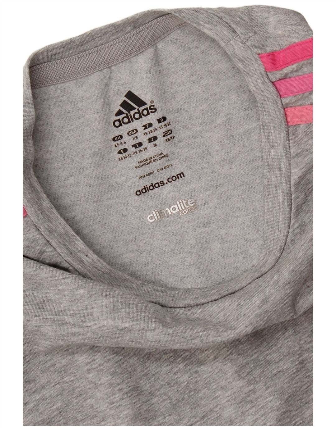 Adidas Damen Climalite T-Shirt Top UK 4/6 XS Grau