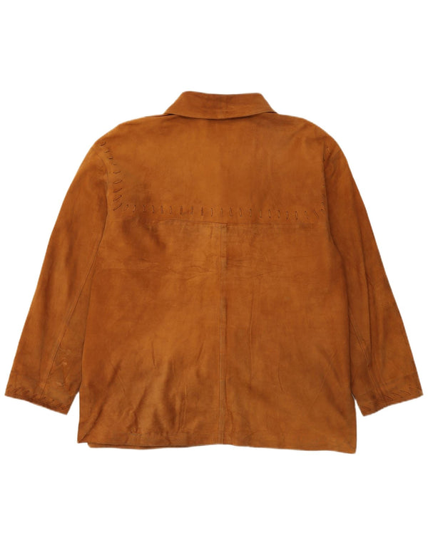 Conbipel Damen Übergroße Wildlederjacke IT 46 Large Braun
