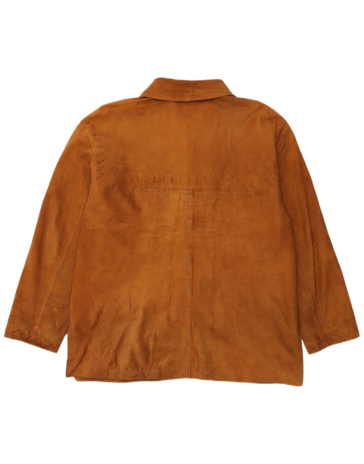 Conbipel Damen Übergroße Wildlederjacke IT 46 Large Braun