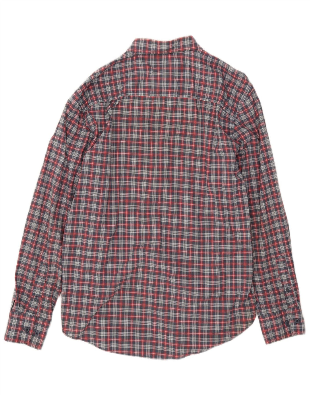 Nautica Herrenhemd aus mittelblau karierter Baumwolle