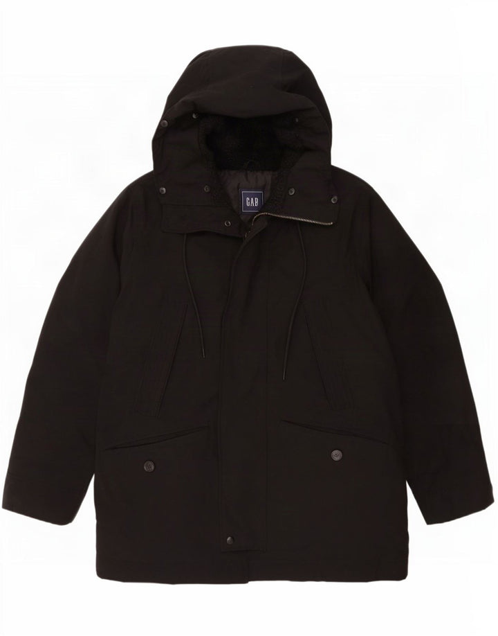 Gap gepolsterte Herrenjacke mit Kapuze, UK 38, Mittelschwarz, Polyester