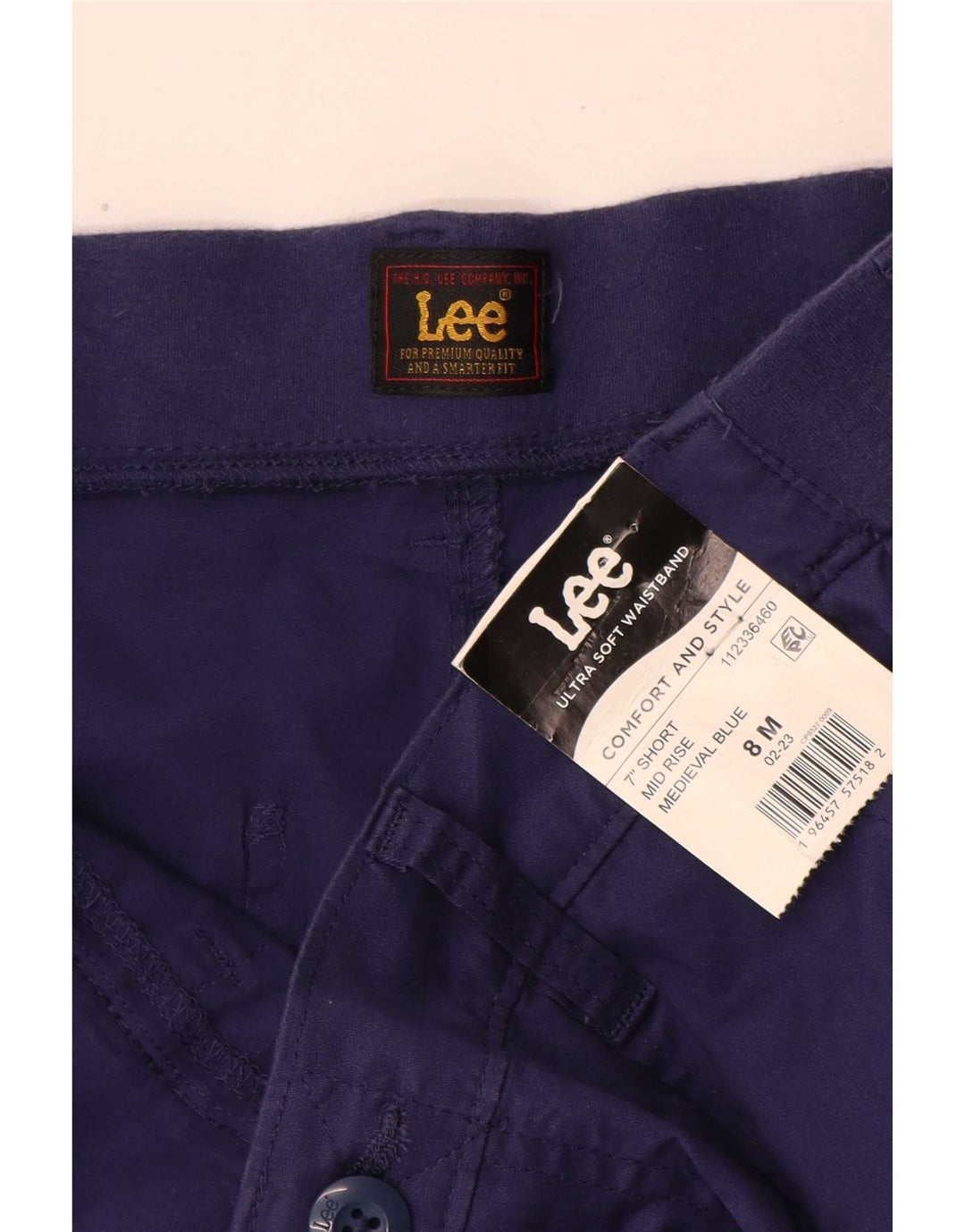 Lee Damen-Chinoshorts mit mittelhohem Bund, US 8, Mittel, W30, Marineblau, Baumwolle