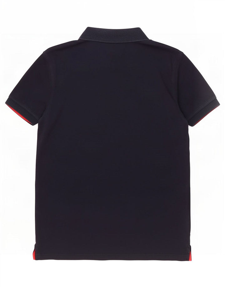 Gant Herren-Poloshirt aus mittelblauer, marineblauer Baumwolle