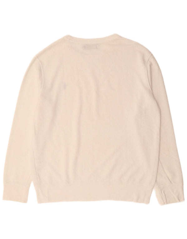 Polo Ralph Lauren Herren-Sweatshirt-Pullover, groß, cremefarbene Baumwolle