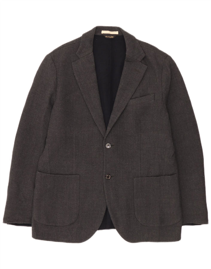 Massimo Dutti Herren 2-Knopf-Blazerjacke EU 52 Large Grau