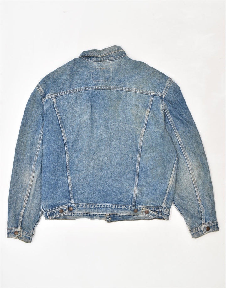LEVI'S Herren Jeansjacke UK 42 XL Blaue Baumwolle
