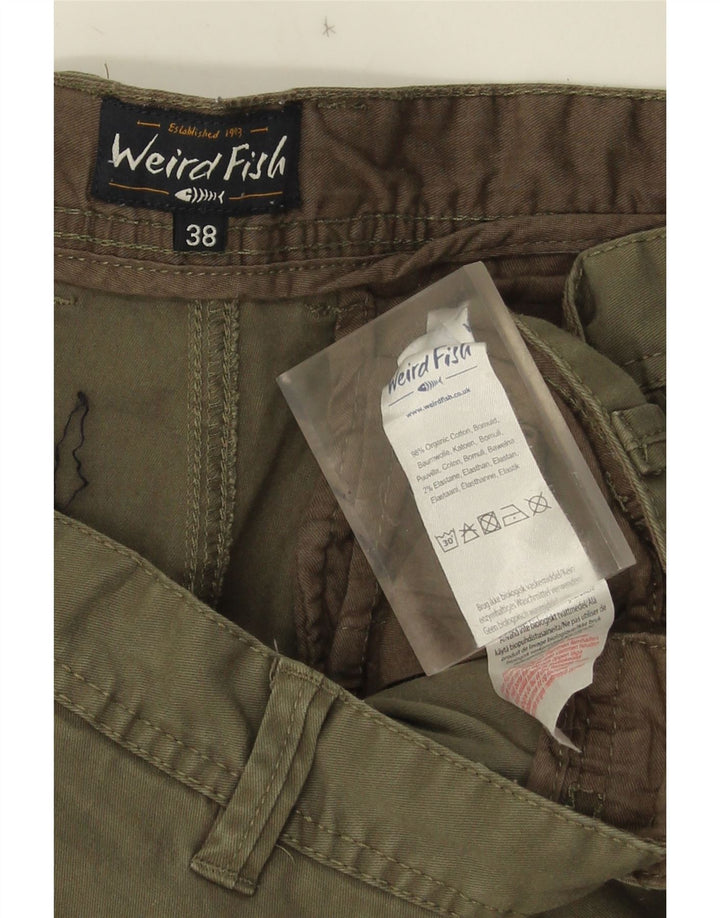 Weird Fish Herren Cargoshorts W38 XL Khaki Baumwolle
