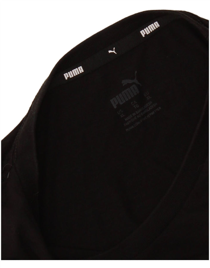 Puma Herren Grafik T-Shirt Top XL Schwarz