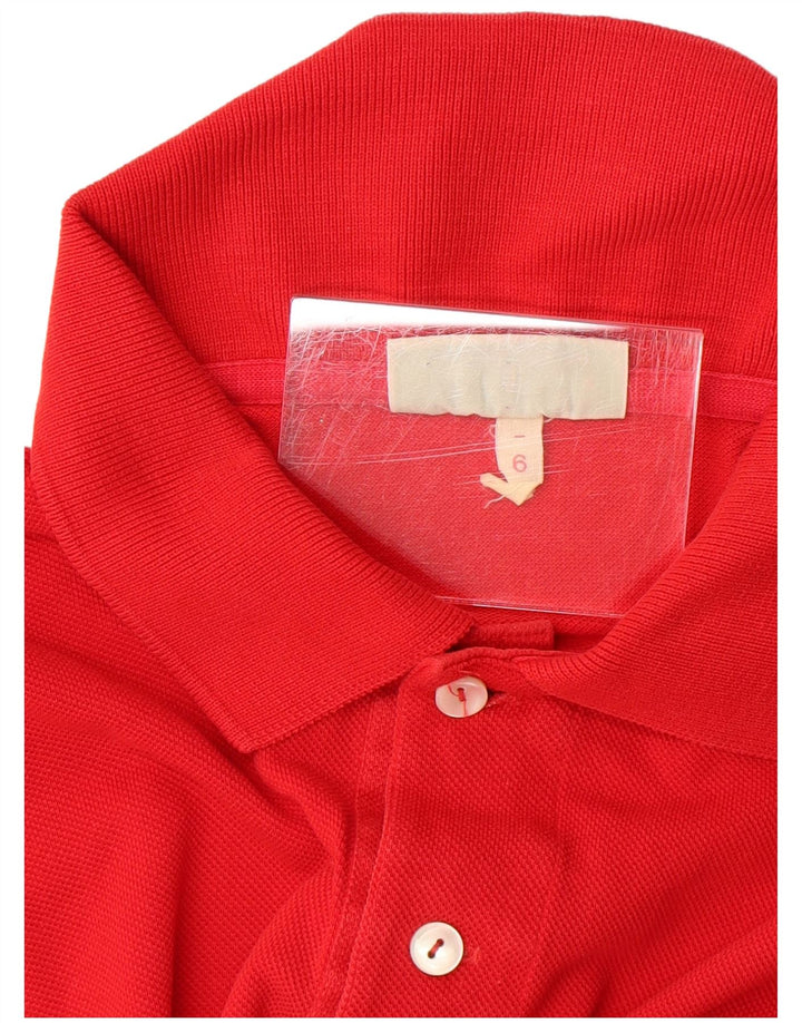LACOSTE Herren Poloshirt Größe 6 XL Rote Baumwolle