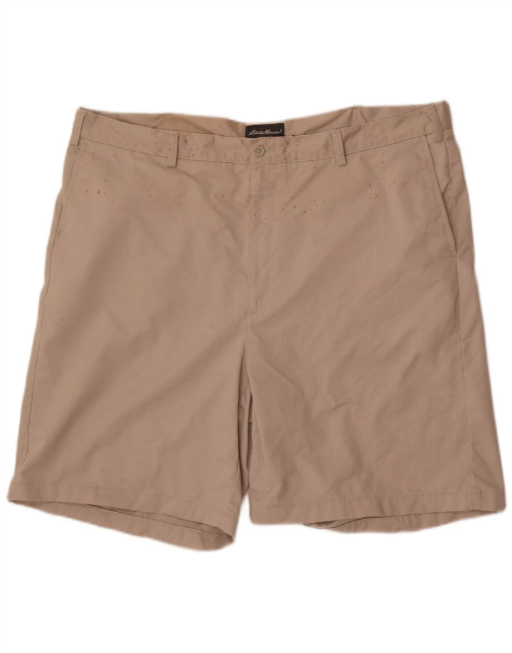 Eddie Bauer Herren Tall Chino Shorts W44 2XL Beige Baumwolle