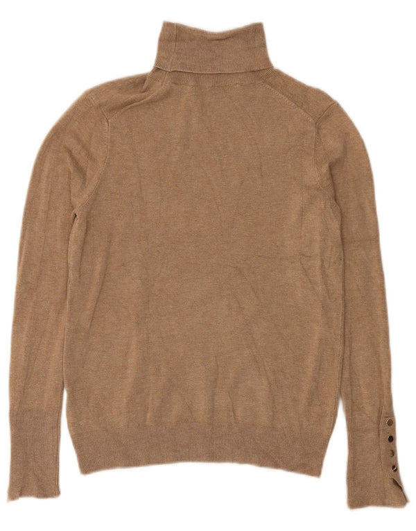 Rollkragenpullover für Damen von Zara, Gr. 12, mittelbeige Viskose