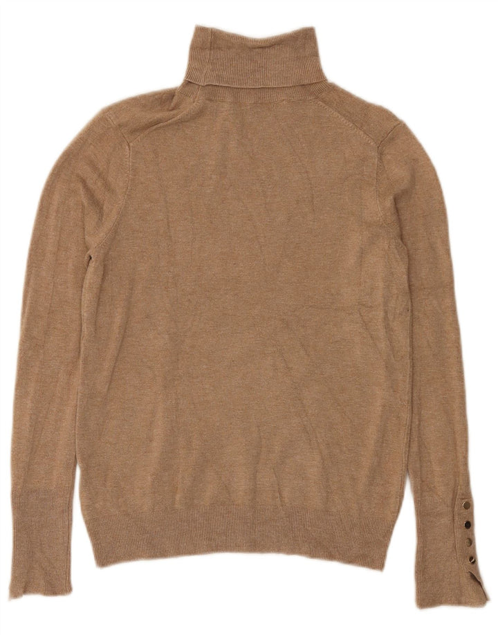 Rollkragenpullover für Damen von Zara, Gr. 12, mittelbeige Viskose