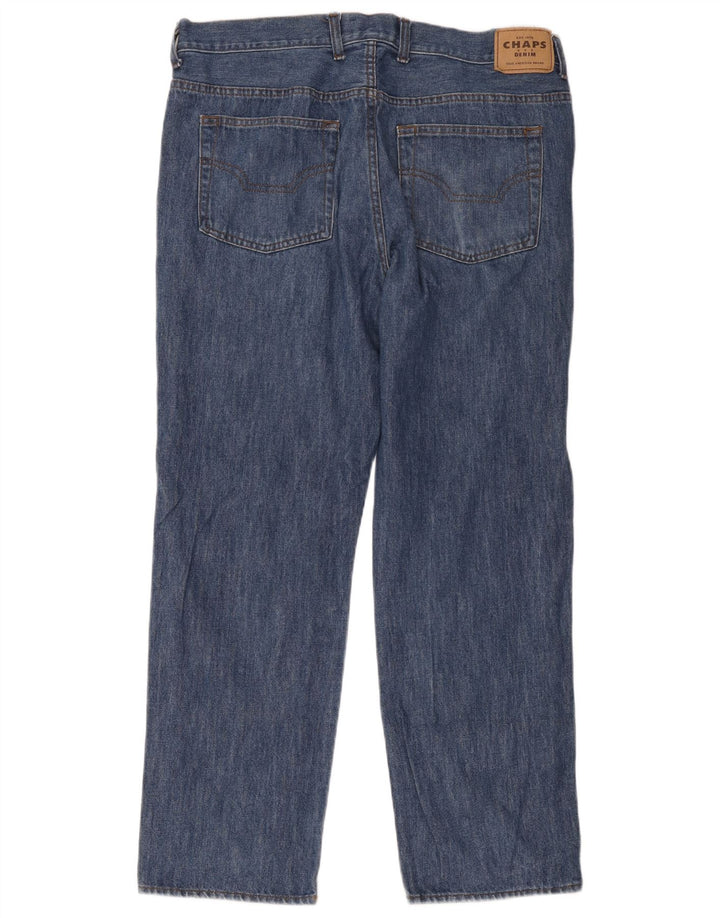 Chaps Herren Straight Jeans W36 L30 Blaue Baumwolle