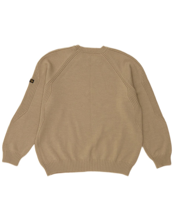 Navigare Herren-Pullover mit Rundhalsausschnitt, XL, Beige