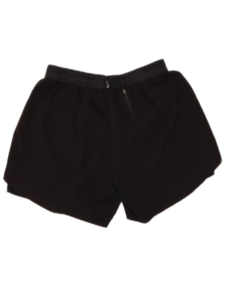 NIKE Damen Dri Fit Sport Shorts UK 12 Medium Schwarz Polyester