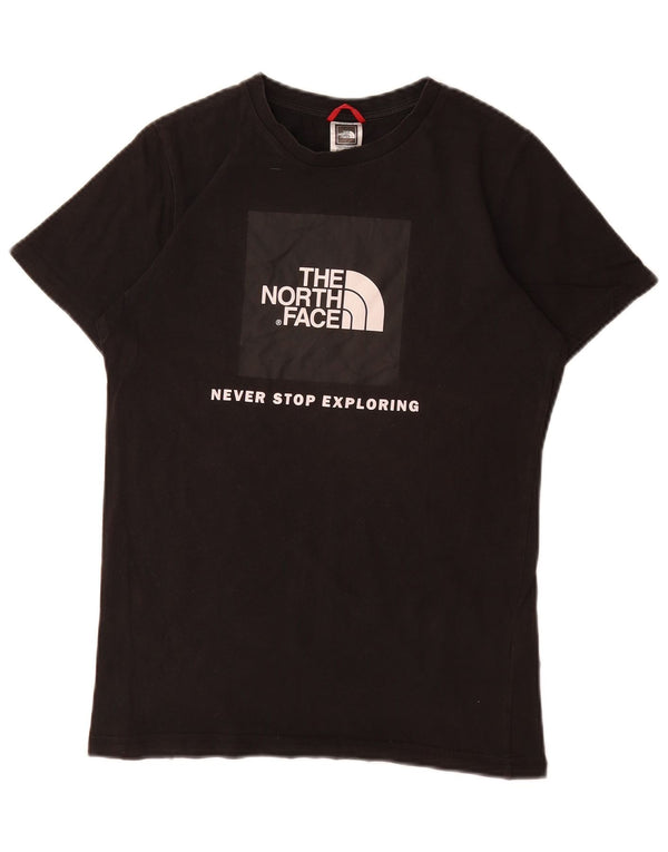 THE NORTH FACE Jungen-T-Shirt mit Grafik, 14–15 Jahre, XL, schwarze Baumwolle