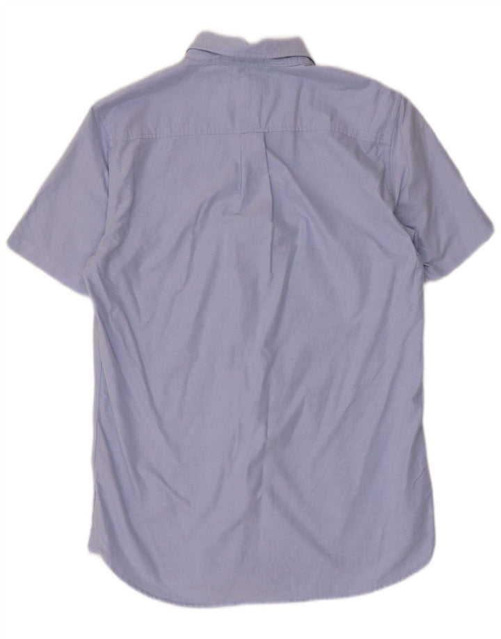 Superdry Herren Kurzarm-Hemd mit normaler Passform, Größe S, Blau, Baumwolle