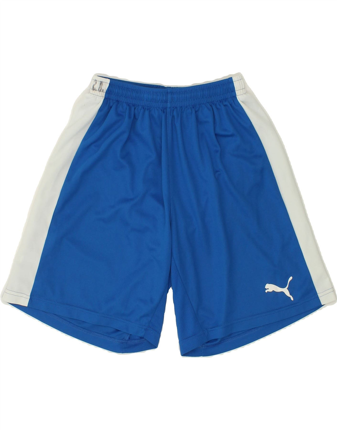 PUMA Mens Sport Shorts Small Blue Colourblock Polyester Vintage Puma and Second-Hand Puma from Messina Hembry 