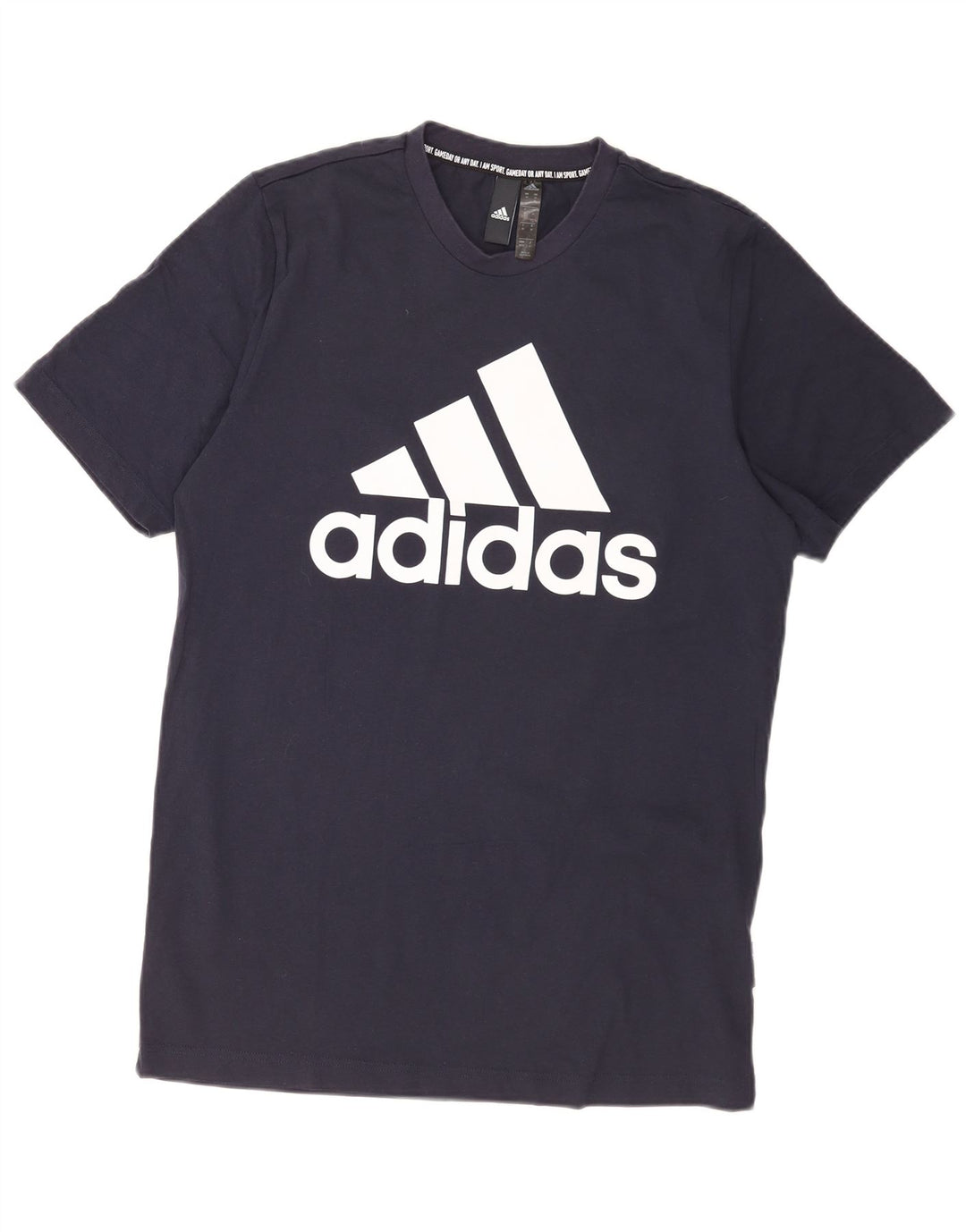 Adidas Herren-T-Shirt mit Grafik, mittelgroß, marineblau, Baumwolle