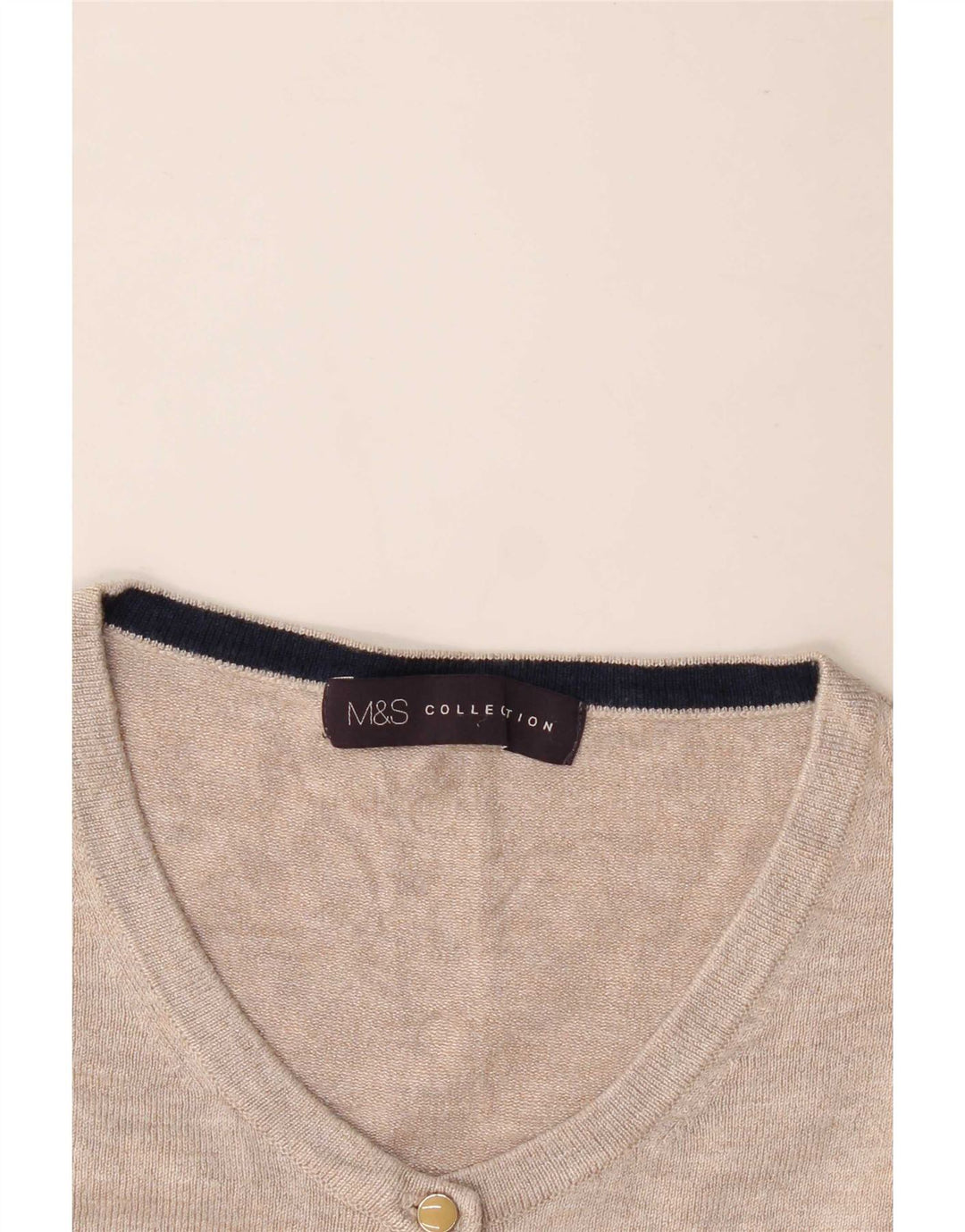 Marks & Spencer Damen Strickjacke Pullover UK 14 Mittelgrau