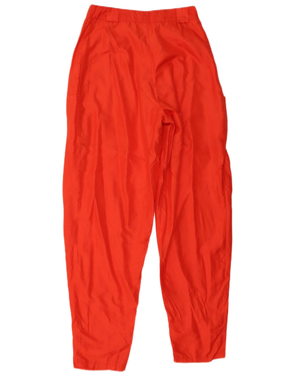 Vintage Damen Tapered Cargohose IT 40 Small W26 L32 Rote Seide