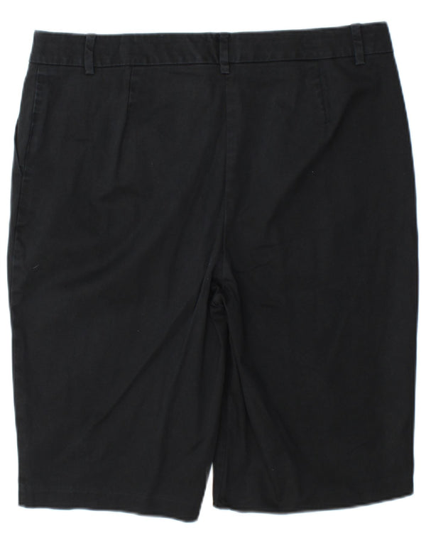 Marks & Spencer Damen Chinoshorts UK 14 Large W34 Schwarze Baumwolle