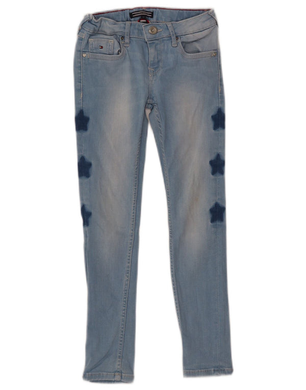 Tommy Hilfiger Röhrenjeans für Mädchen, 7–8 Jahre, W22, L22, blaue Baumwolle