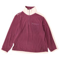 Superga Herren-Fleecepullover mit Reißverschluss am Hals, mittelgroß, Burgunderrot, Farbblock
