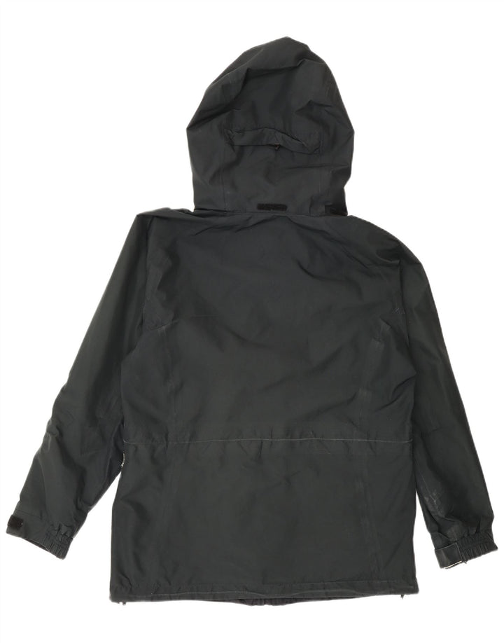 Berghaus Womens Hooded Oversized Rain Jacket UK 10 Small Schwarz Polyester