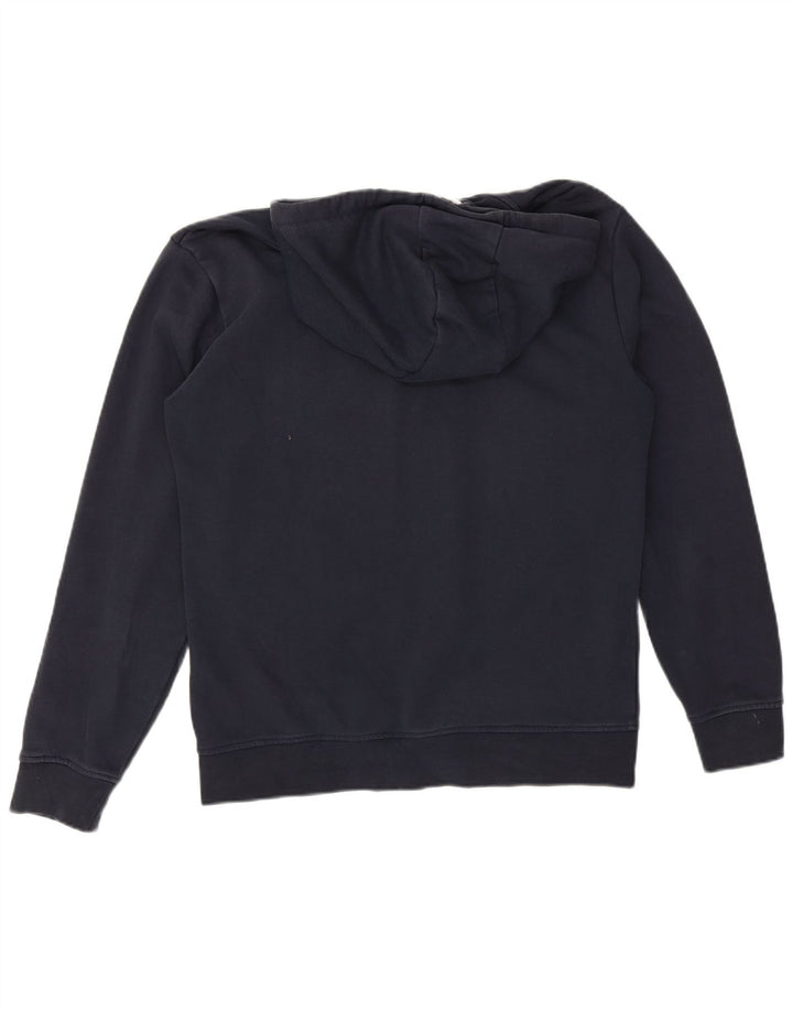 Ellesse Herren-Kapuzenpullover mit Reißverschluss, mittlere marineblaue gestreifte Baumwolle