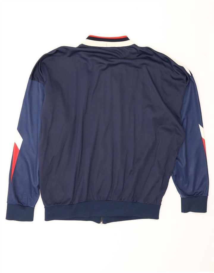 Umbro Herren Cagliari 1990–1991 Trainingsanzug-Oberteil, Jacke, Größe L, Marineblau